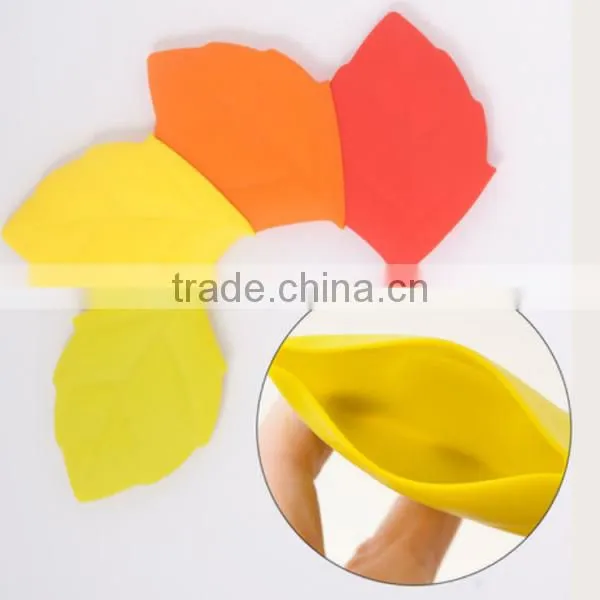 Decorative Silicone Food Covers Silicone Colorful Leaf Cover