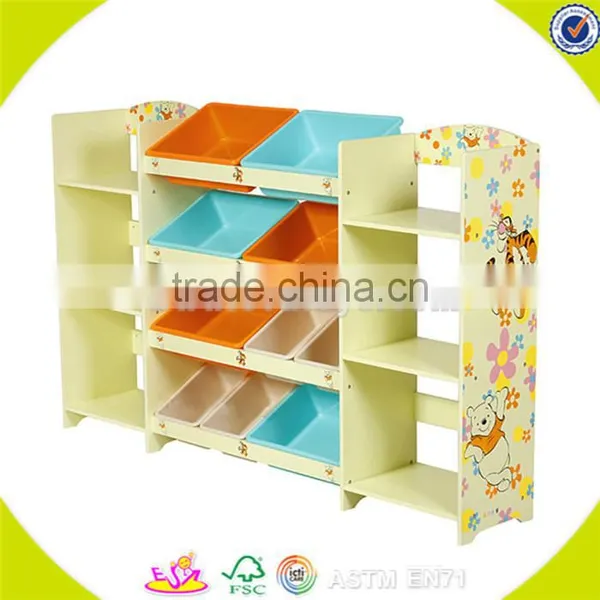 Wholesale New Fashion Wooden Storage Rack Popular Household Wooden Baby Storage Rack W08C035 photo-3