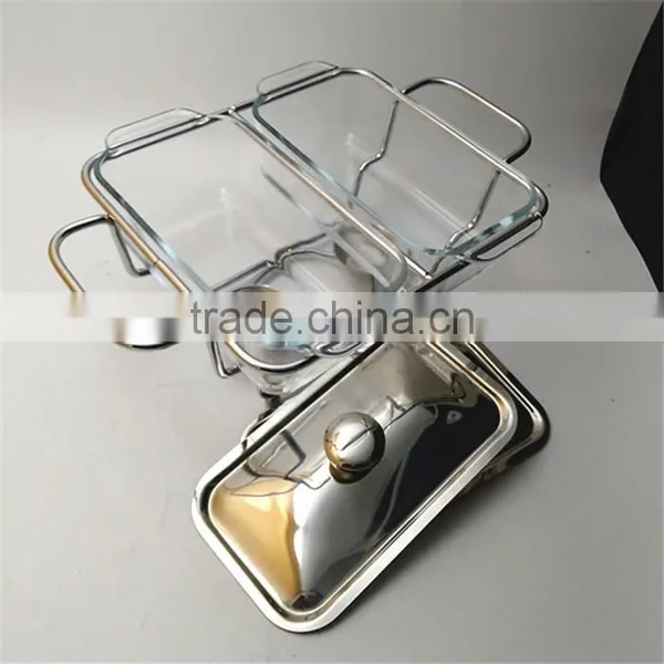 Food Warmer For Catering Buffet Chafer Glass Chafing Dish photo-3