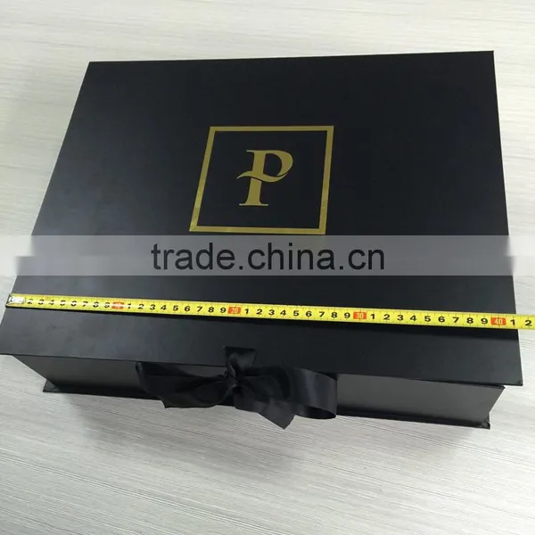 Matt Black Paper Custom Hair Extension Boxes Hair Boxes photo-2