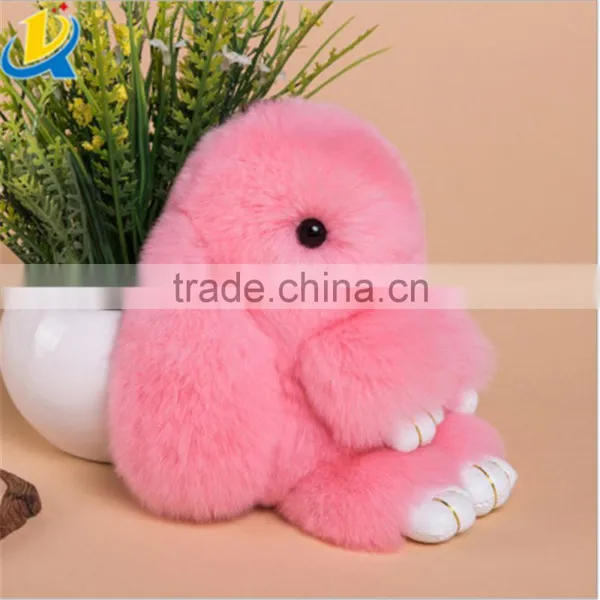 Wholesale Real Mink Fur Keychain Soft Lovely Rabbit Keychain photo-2