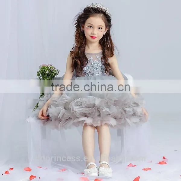 Top Selling Products 2017 Embroidery Lace Children Latest Dress Style photo-6