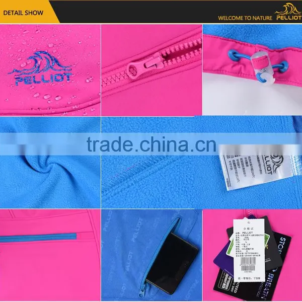 Womens High Quality Cheap Windbreaker Waterproof Softshell Jacket photo-6