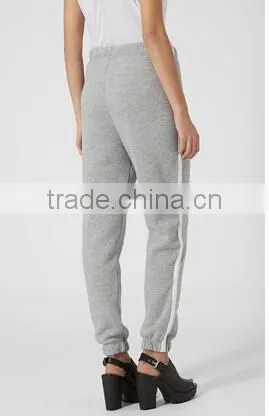 Custom Grey Wholesale Sweatpants Custom Grey Sport Pants With Taping photo-2