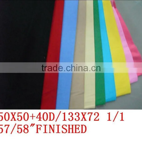 COTTON SPANDEX POPLIN 50X50+40D/133X72 1/1 57/58" FINISHED COTTON POPLIN SPANDEX