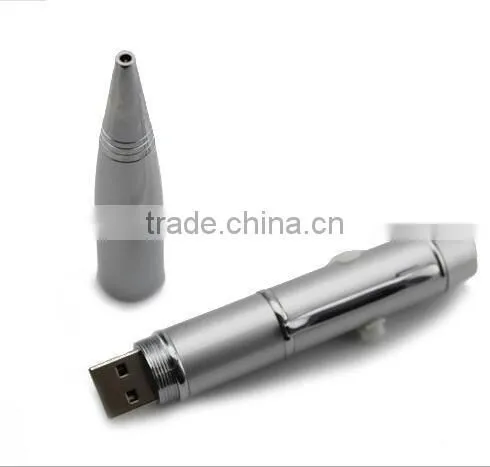 High Quality Laser Point and 4GB 8GB 16GB USB Logo Ballpoint Business Metal Pen Box Gift Set photo-5