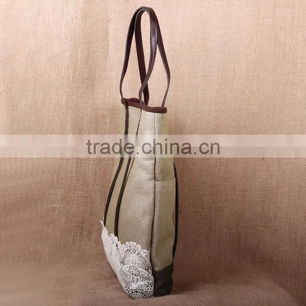 New Fashion Vintage Lace Bag for Women Monogrammed Canvas Bag photo-2