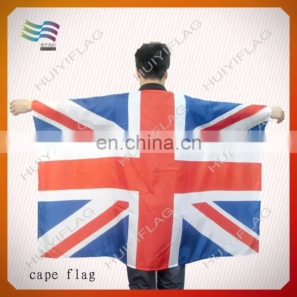 wholesale polyester cape flag for British sports fan