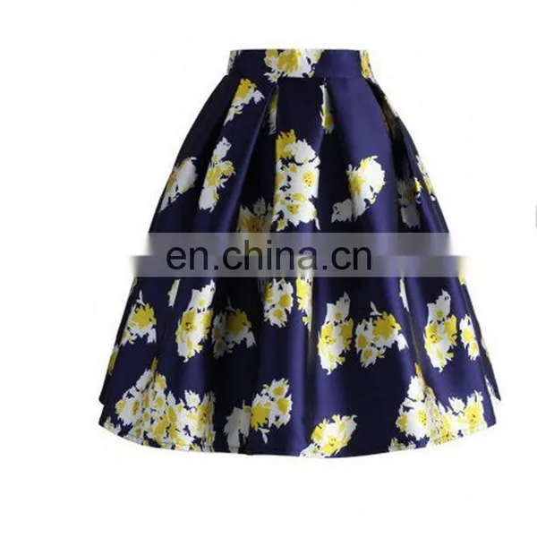 Hot Sale Satin Floral A-line Women Skirt photo-4