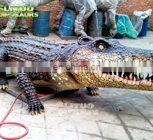 Mini Golf Decoration Artificial Crocodile Animatronic Animal photo-4
