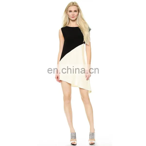 Latest Western Fancy Design Oblique Bottom Women New Style Dress photo-4