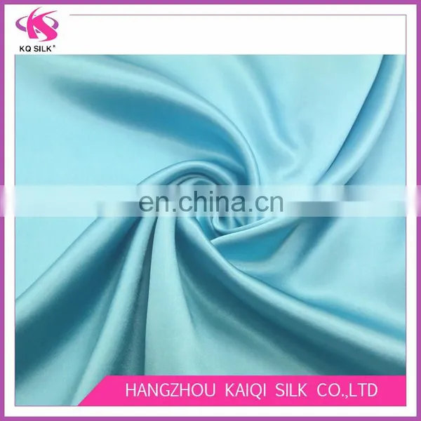 Hot Sale Chinese Silk Satin 100% Silk Charmeuse Fabric Blue Teal Plain Dyed Silk Satin Fabric for Dress | Kaftan 2017 photo-6