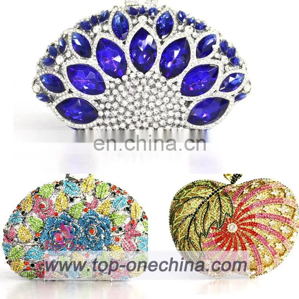2015 Fashion Crystal Handbag Rhinestone Clutch Bag Evening Clutch Bag Wedding Bag Handmade Women Bag