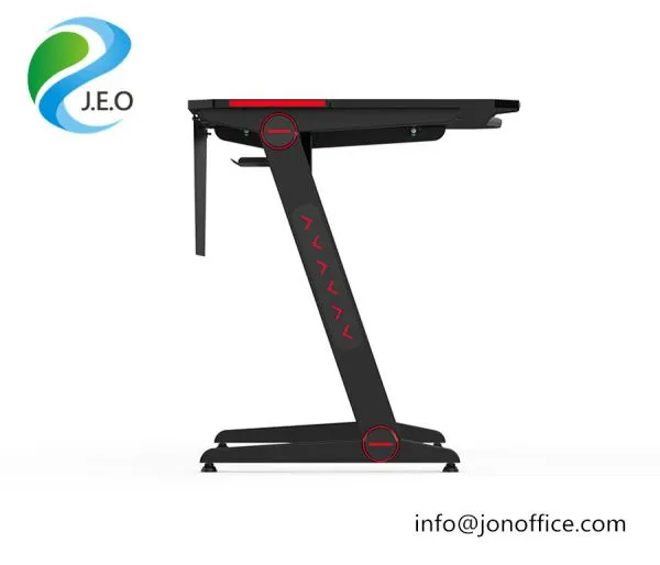 2020 Office Furniture Best Computer Gaming Desk With LED Lights photo-4
