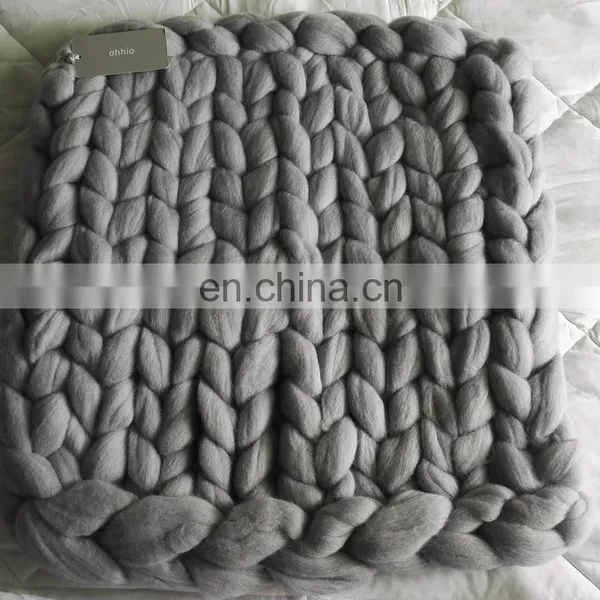 Giant Super 120 крупный ручной вязания мериносной шерстяной пряжи