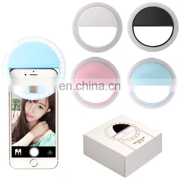 Cheap Universal Selfie LED Ring Flash Light Portable Mobile Phone 36 LED Selfie Lamp Luminous Ring Fill Light Clip photo-5