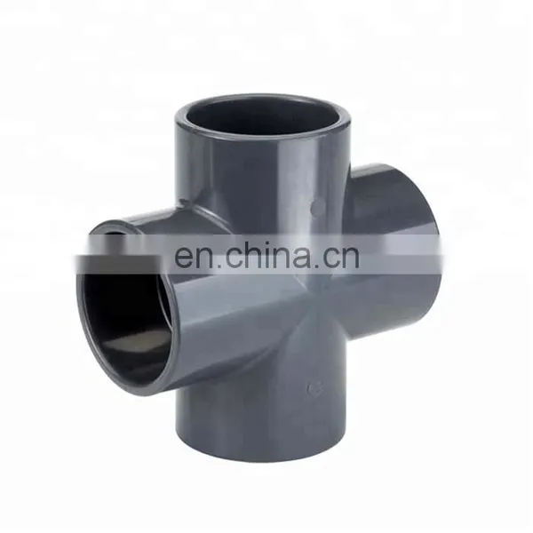 ASTM SCH80 Gray Color UPVC Cross 6" for Water Supply photo-2