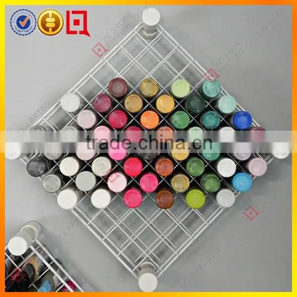 2015 Professional 6 Tier Clear Wall Mounted Acrylic Nail Polish Display Rack/stand COS034 photo-5