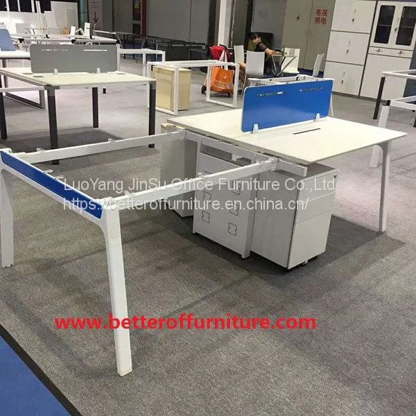 A3060 Steel Frame 4 Person Office Table Furniture 2-2 Face to Face Divider Space photo-3