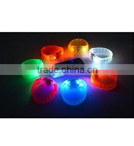LED Luminous Button Bracelet Bracelet Edition Cheer Wrist Band Party (blue) photo-2
