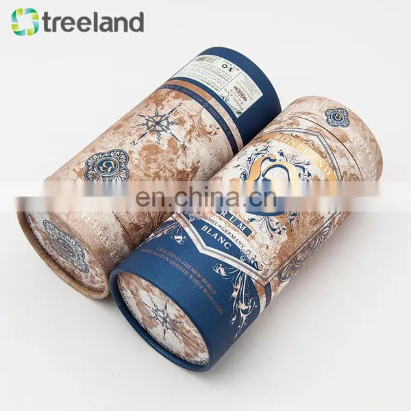 Design Your Own Free Sample Kraft Paper Tube Packaging , Eco-friendly Round Carton Cardboard Box Paper Tube photo-4