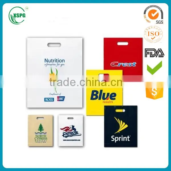 Supermarket Clothes Shopping Die Cut Handle Plastic PE Bag photo-3