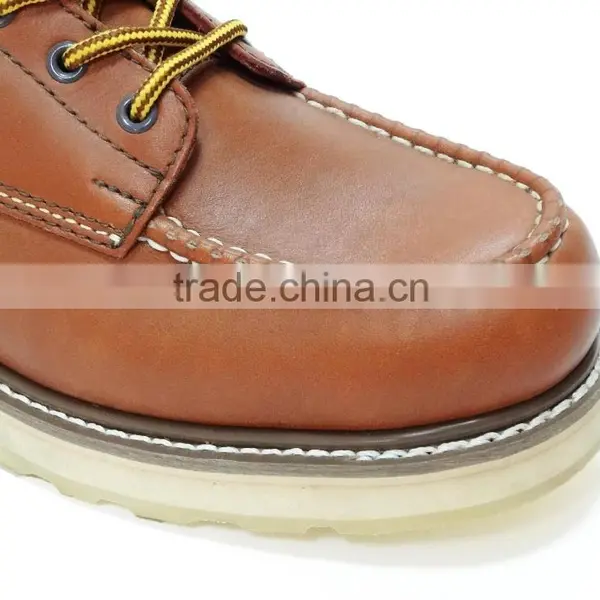 Goodyear Welt Moc Toe American Fashion Genuine Leather Casual Boots photo-5