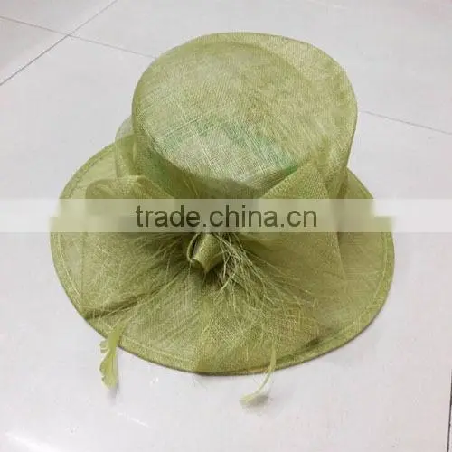 Hot Sale Green Sinamay Fabric Kentucky Derby/Races Hat For Women photo-3