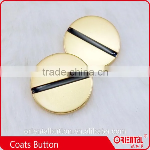 Elegant Shiny Pearl Plated Black Flat Shank Coats Button photo-3