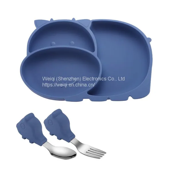 Suction Dinner Plate Baby Practical Silicone Plate Set by Weiqi Factory photo-2