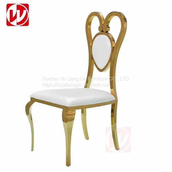 Modern Design Hotel Restaurant Banquet Furniture Gold Stainless Steel Kitchen Dining Room Chairs