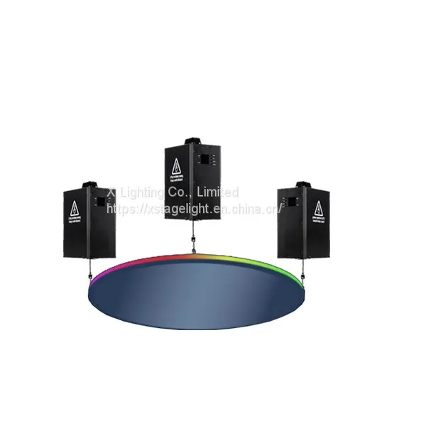  Three Winch One Mirror Disc Kinetic Light Dmx Winch Led Stage Light