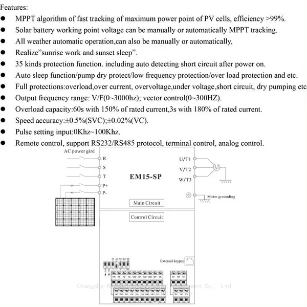 Solar Inverter Agricultural Water Pumping 7.5kw 380V System Solar Power Pump Frequency Inverter 50hz To 60 photo-5