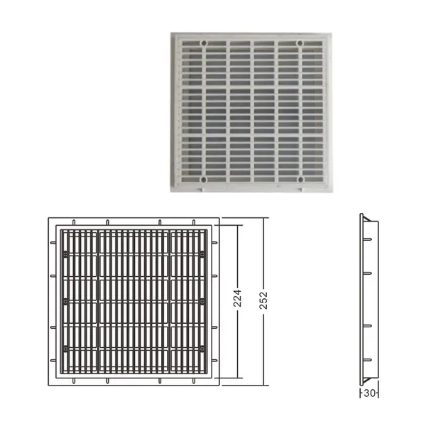 ABS UV Square Main Drain With Anti-Suction Feature for Swimming Pool Accessory Equipment photo-6