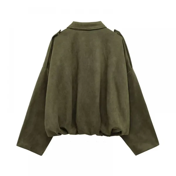 European and American Style 2025 New Fashionable Versatile Suede Texture Jacket Jacket photo-4