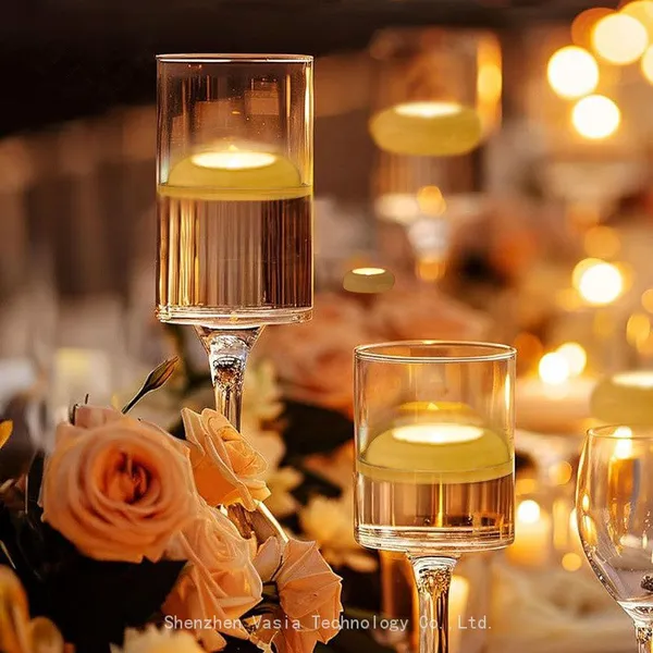 Flameless Water LED Floating Waterproof Plastic Candles Tea Light Light up Romantic Flickering Votive Tealight for Bathroom photo-2