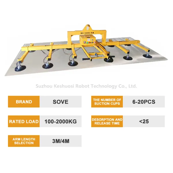 Vacuum Pneumatic Lifting Machine Stainless Steel Plate Suction Cup Hoisting Glass Manipulator Lifting Suction Cups photo-2