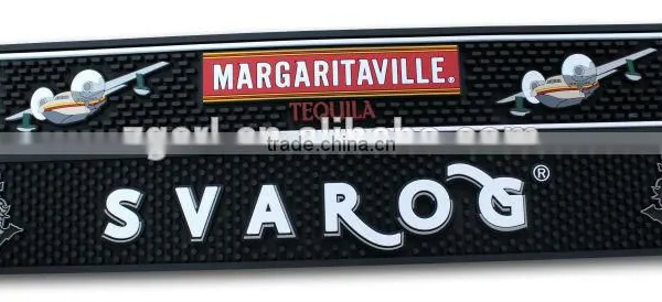 Personalized Advertising Log Soft Pvc Bar Counter Mat Drip Black Pad photo-4