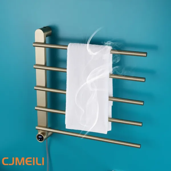 Bathroom Electric Heated Towel Rack, Towel Warmer for Bathroom, Wall Mounted Stainless Steel,4 Colours photo-2