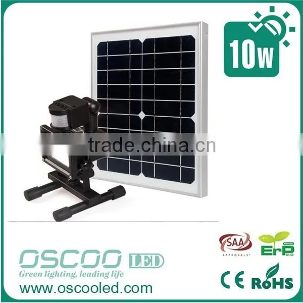 10W 20W 30w Portable Motion Sensor Rechargeable Led Solar Flood Light photo-2