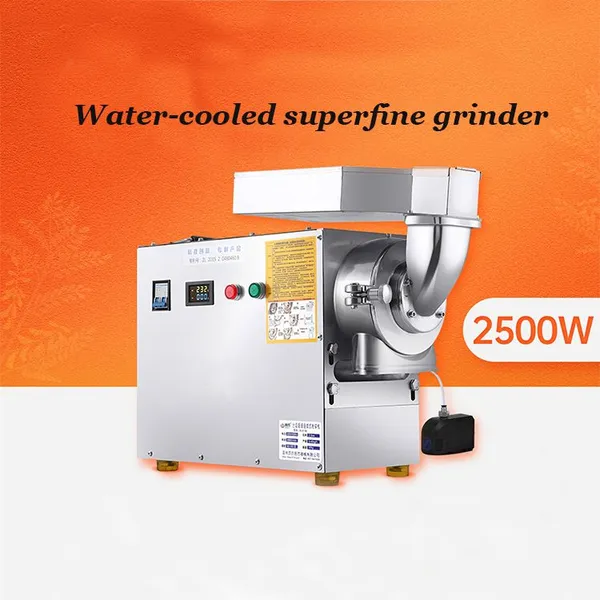MO-Qdmdch Industrial Water Cooled Stainless Steel GW005 Crusher Machine Continuous Feeding Hammer Mill Grinder 5-50kg/h for Spice Herb Grain photo-2