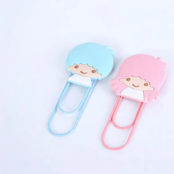 Wholesale Color Metal Paper Clips With Decorative PVC Shapes High-Quality Office Stationery Supplies