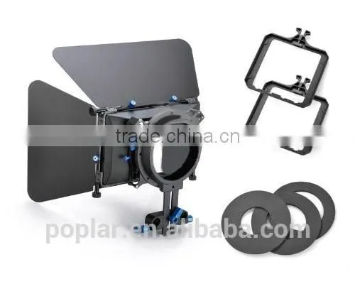 Poplar DSLR Shoulder PAD Support Mount Rig+Hand Grip+Follow Focus+Digital Matte Box M3 Video Movie Kit For DV HDV HD Camcorder D photo-5