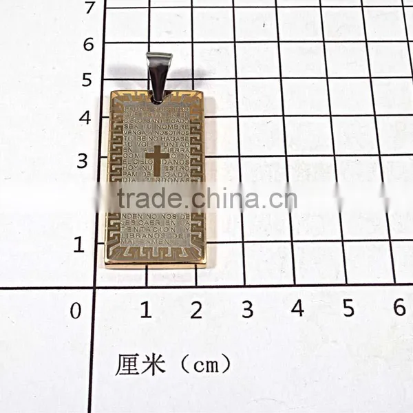 Engrave Custom 316L Steel Crossing Men Fashion Pendant Style Tag Pendant photo-5