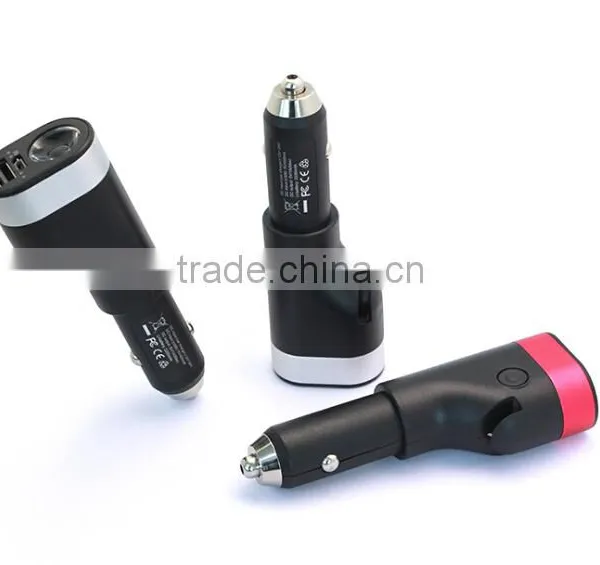 2016 Portable Multi-functional 5 in 1 Led Flashlight,sos Light, Window Breaker, Seatbelt Cutter Car Charger photo-2