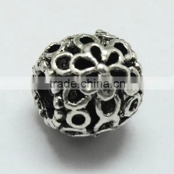 Round Metal Jewelry Accessories Handmade Zinc Alloy Pdora Bracelet Beads photo-3