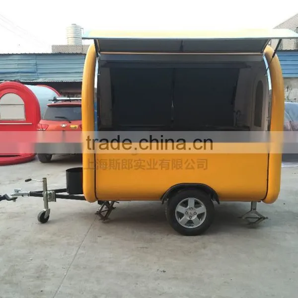 7.6*5.5ft Yellow Food Cart Trailer Food Truck Mobile Food Trailer photo-2