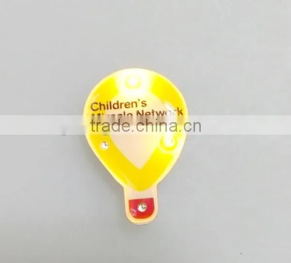 Promotional Bulb Shaped LED Blinking Light Lapel Pin Brooch for Party photo-4