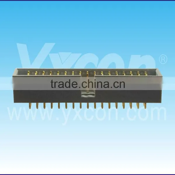 Dongguan ISO Certificate 2.54mm Pitch Two Rows 180 Degree Box Header photo-5