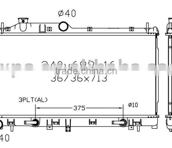 Auto Radiator(suitable For: Legacy/Outback 03- AT)